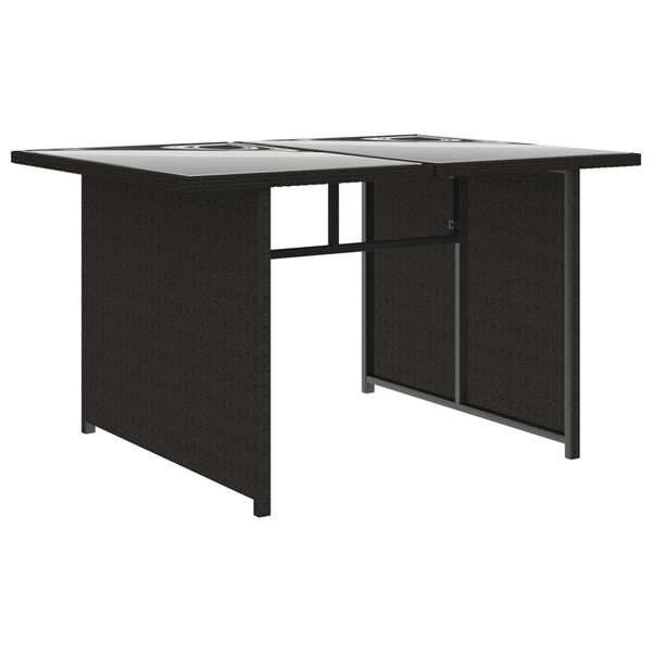 vidaXL 10 Piece Garden Lounge Set with Cushions Poly Rattan Black