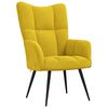 vidaXL Relaxing Chair with a Stool Mustard Yellow Velvet