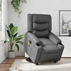 vidaXL Stand up Massage Recliner Chair Grey Faux Leather