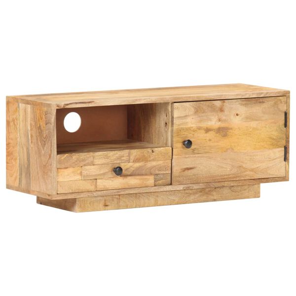 vidaXL TV Cabinet 90x30x35 cm Solid Mango Wood