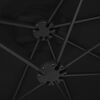 vidaXL Garden Parasol with Aluminium Pole 460x270 cm Black