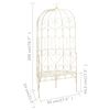 vidaXL Garden Bench 95 cm Iron Antique White