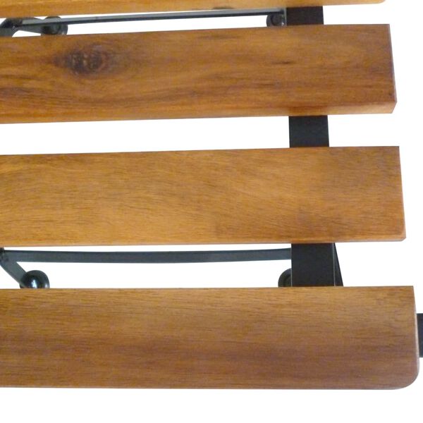 vidaXL Folding Garden Chairs 2 pcs Steel and Solid Wood Acacia