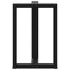vidaXL Dining Table Legs T-Shaped 2 pcs Black 60x35x(72-73) cm Steel