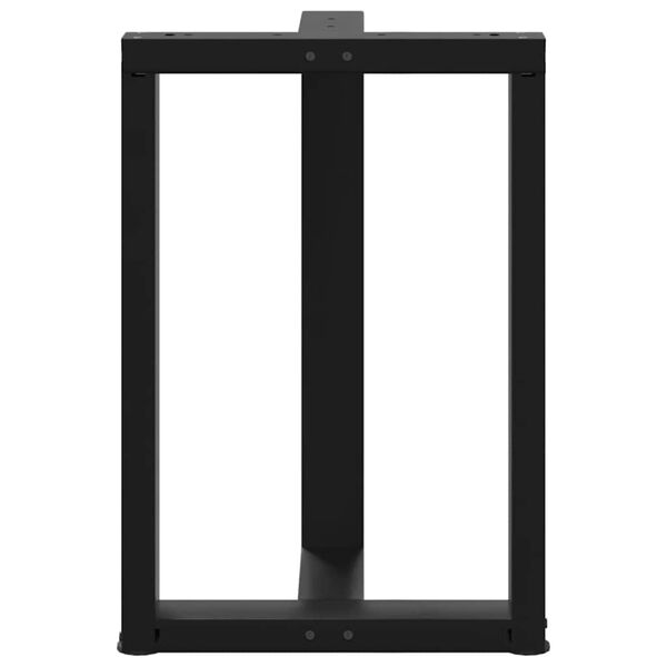 vidaXL Dining Table Legs T-Shaped 2 pcs Black 60x35x(72-73) cm Steel