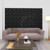 vidaXL 3D Wall Panels 12 pcs 50x50 cm Origami Black 3 m²