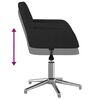 vidaXL Swivel Dining Chairs 2 pcs Black Fabric