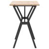 vidaXL Dining Table Y-Frame 100x50x75 cm Solid Wood Pine and Steel