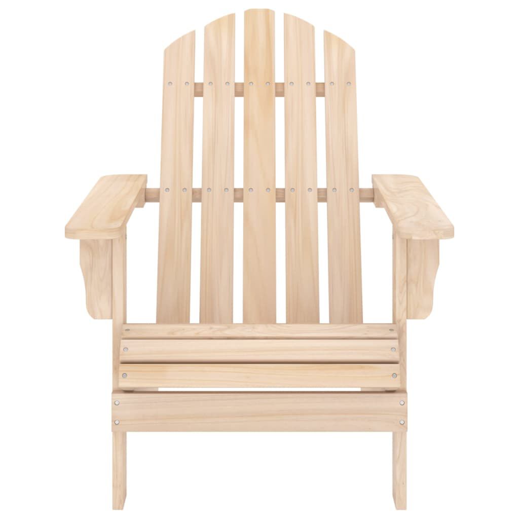vidaXL Garden Adirondack Chair with Ottoman and Table Solid Fir Wood