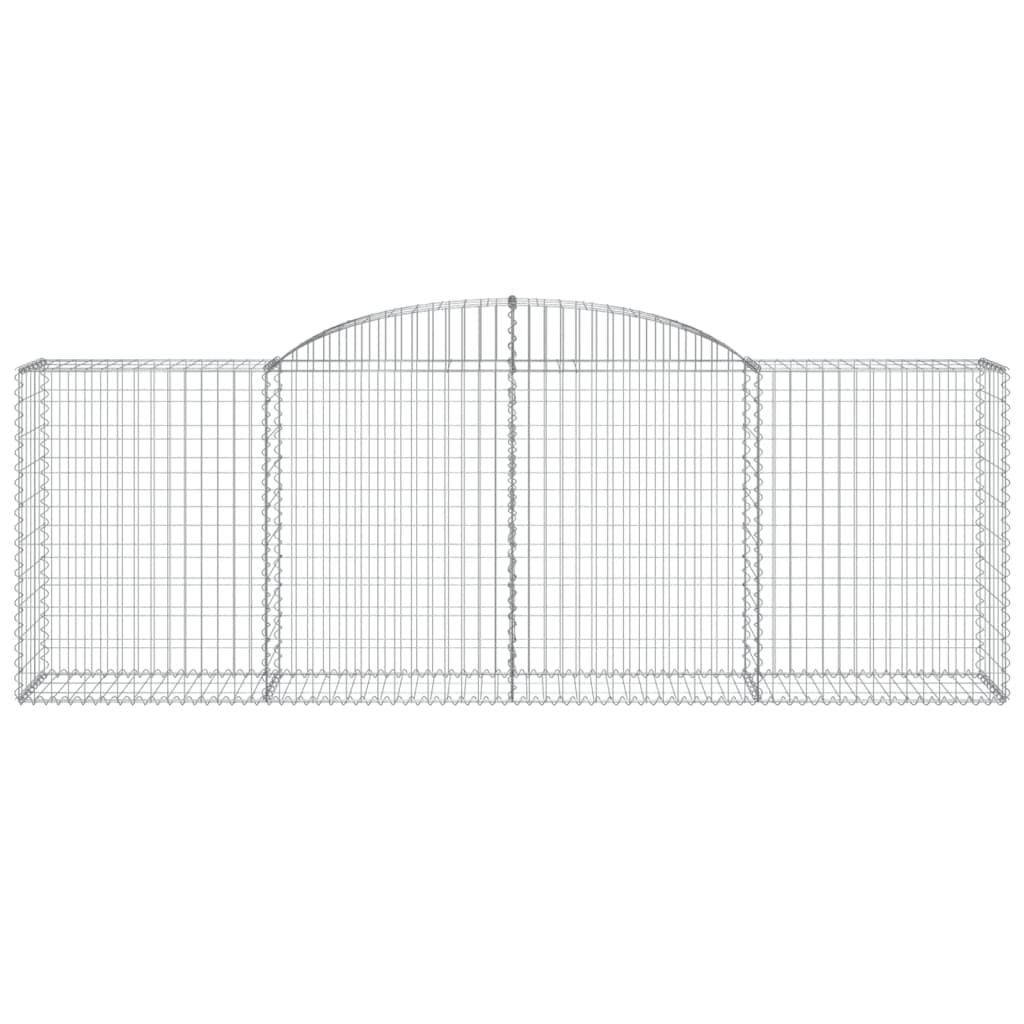 vidaXL Arched Gabion Basket 300x50x100/120 cm Galvanised Iron