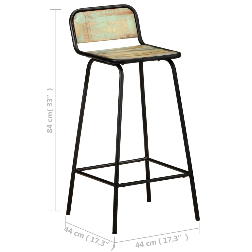 vidaXL Bar Chairs 2 pcs Solid Reclaimed Wood