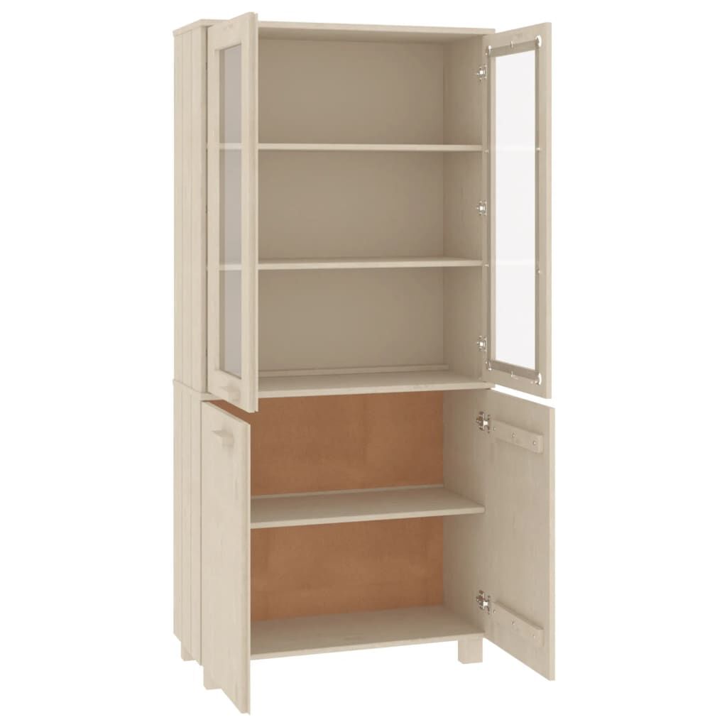vidaXL Highboard HAMAR Solid Wood Pine Honey Brown