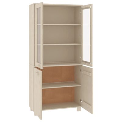 vidaXL Highboard HAMAR Solid Wood Pine Honey Brown