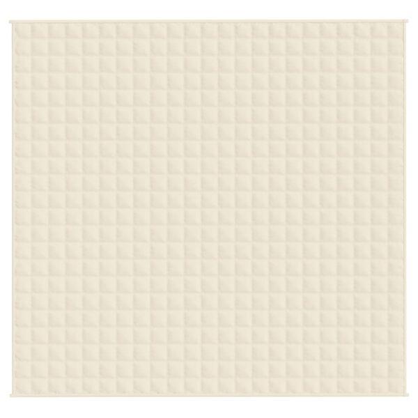 vidaXL Weighted Blanket Light Cream 220x230 cm King 15 kg Fabric