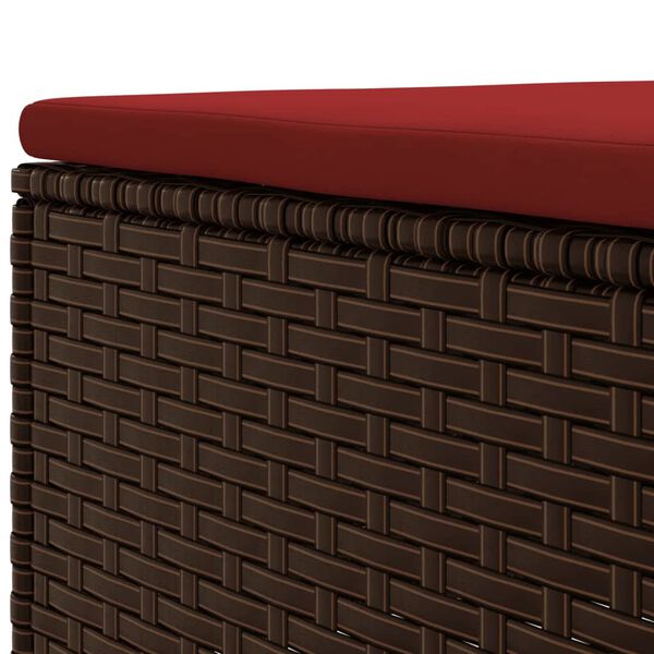vidaXL 8 Piece Garden Lounge Set with Cushions Brown Poly Rattan