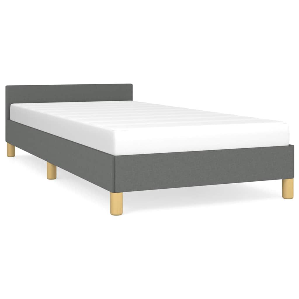 vidaXL Bed Frame without Mattress Dark Grey Twin XL Fabric