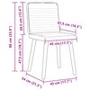 vidaXL Dining Chairs 4 pcs Dark Grey Fabric