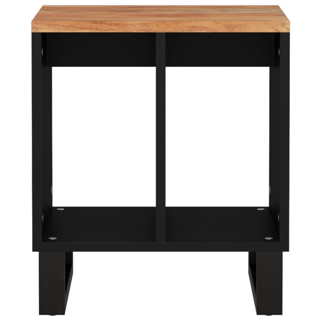 vidaXL Side Table 40x31x46 cm Solid Wood Acacia&Engineered Wood