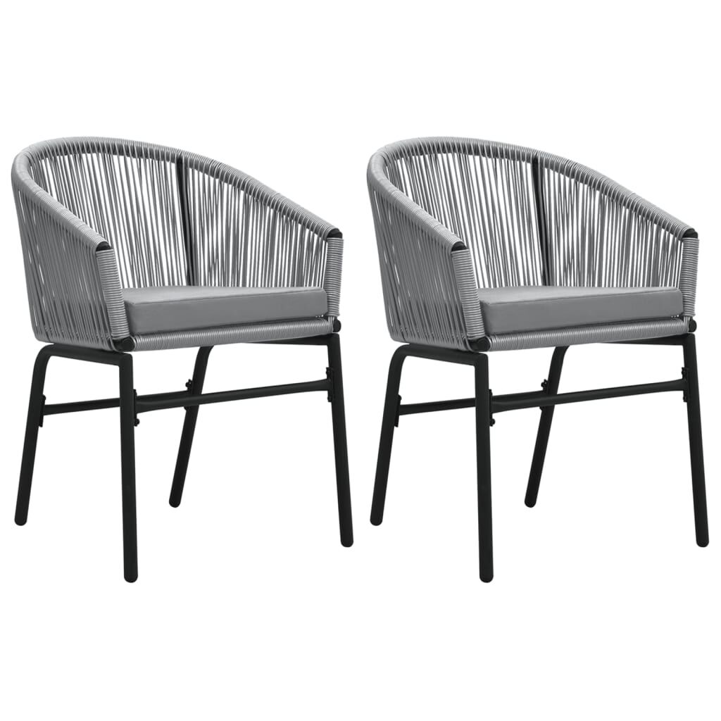 vidaXL 3 Piece Garden Dining Set Grey