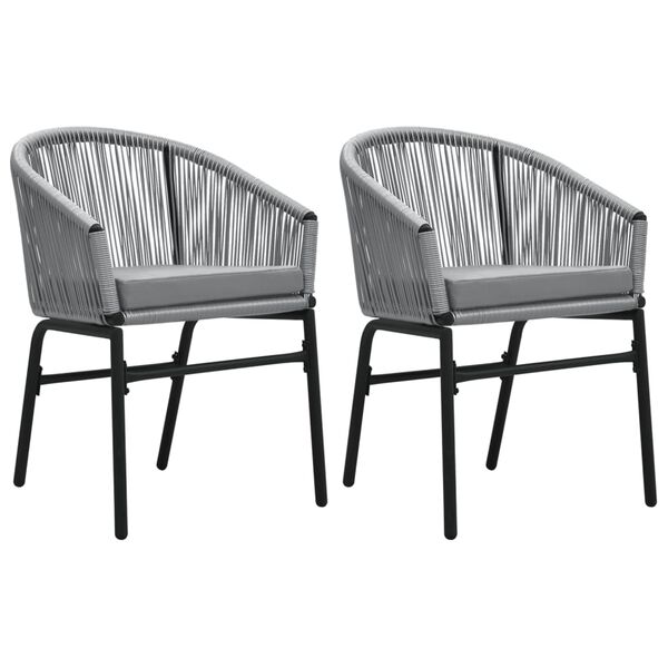 vidaXL 3 Piece Garden Dining Set Grey