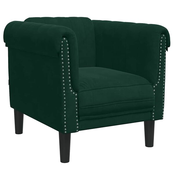 vidaXL 3 Piece Sofa Set Dark Green Velvet