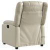 vidaXL Electric Massage Recliner Chair Cream Faux Leather