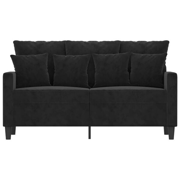 vidaXL 2-Seater Sofa Black 120 cm Velvet