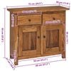 vidaXL Sideboard Solid Mahogany Wood 75x30x65 cm