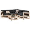 vidaXL 6 Piece Garden Sofa Set with Cushions Solid Wood Pine