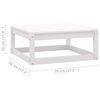 vidaXL 3 Piece Garden Lounge Set with Cushions White Solid Pinewood