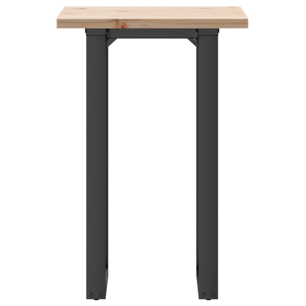 vidaXL Dining Table O-Frame 50x50x75.5 cm Solid Wood Pine and Steel