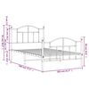 vidaXL Metal Bed Frame without Mattress with Footboard Black 100x190cm