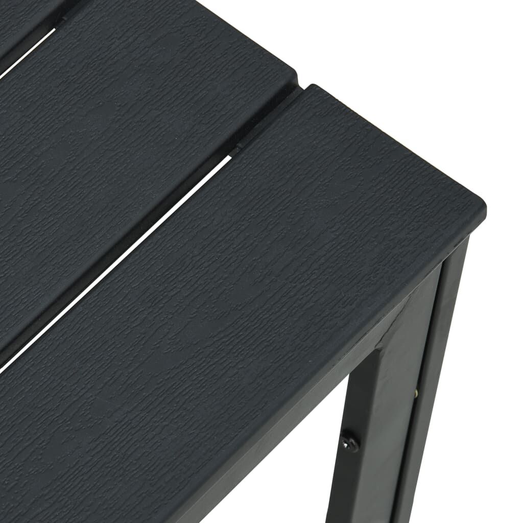 vidaXL Coffee Table Black 78x78x74 cm HDPE Wood Look
