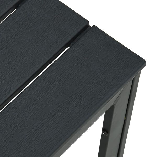 vidaXL Coffee Table Black 78x78x74 cm HDPE Wood Look