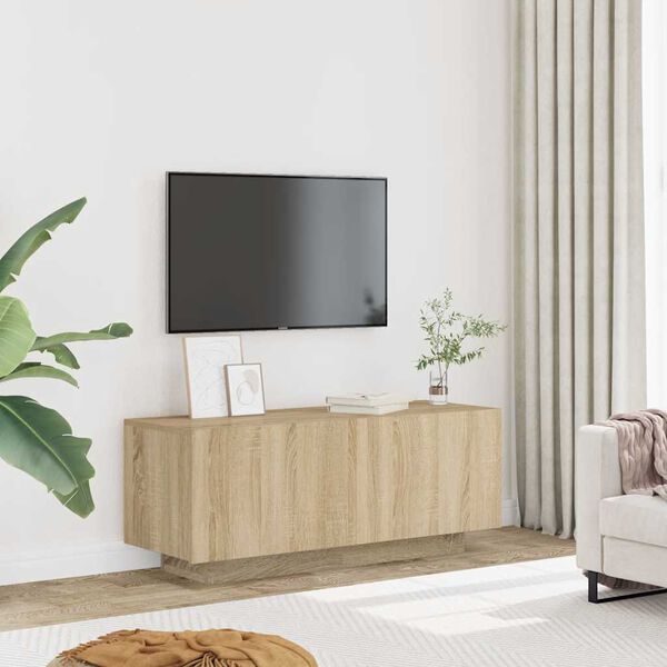 vidaXL TV Cabinet Sonoma Oak 100x35x40 cm Engineered Wood