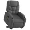 vidaXL Electric Stand up Massage Recliner Chair Dark Grey Fabric