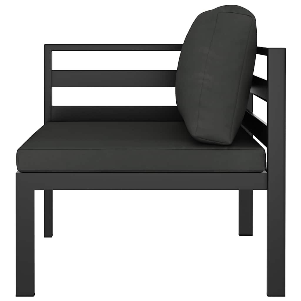 vidaXL Sectional Corner Sofa 1 pc with Cushions Aluminium Anthracite