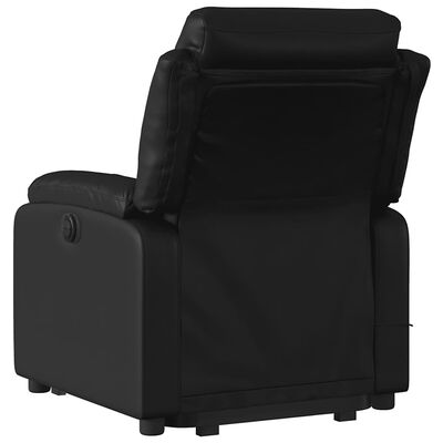 vidaXL Electric Stand up Massage Recliner Chair Black Faux Leather