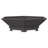 vidaXL Fire Pit Black 100 x 100 x 28 cm Cold-rolled steel