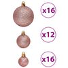 vidaXL Christmas Baubles 100 pcs Pink and Rose 3 / 4 / 6 cm