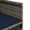 vidaXL 17 Piece Garden Dining Set with Cushions Grey Poly Rattan