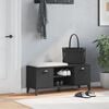 vidaXL Shoe Bench VIKEN Black 106x35x45 cm Engineered Wood