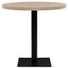 vidaXL Bistro Table MDF and Steel Round 80x75 cm Oak Colour