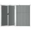 vidaXL Garden Tool Shed Grey 225x89x161 cm Galvanised Steel