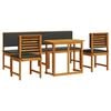 vidaXL Garden Bistro Set 5 pcs Brown Solid Acacia Wood