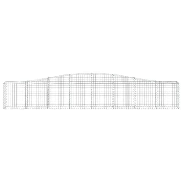 vidaXL Arched Gabion Basket 400x30x60/80 cm Galvanised Iron