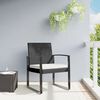 vidaXL Garden Dining Chairs 2 pcs Black PP Rattan
