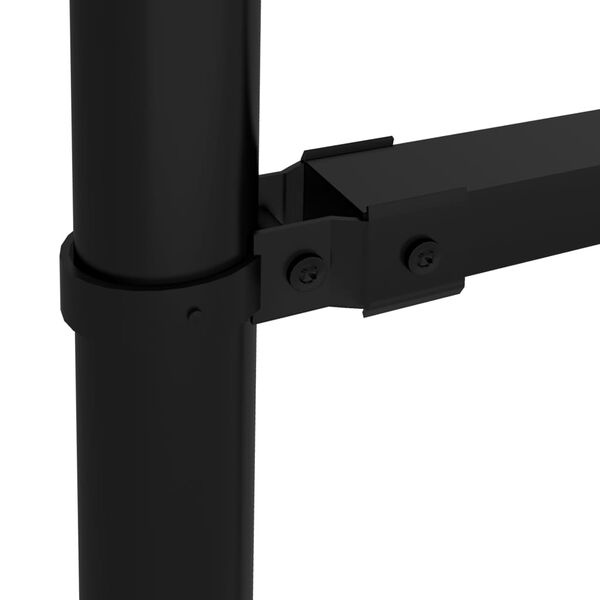 vidaXL Garden Fence with Spear Top Steel 537x100 cm Black