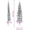 vidaXL Slim Artificial Half Christmas Tree with Stand Silver 120 cm