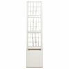 vidaXL Garden Planter White 36 x 36 x 140 cm Polypropylene